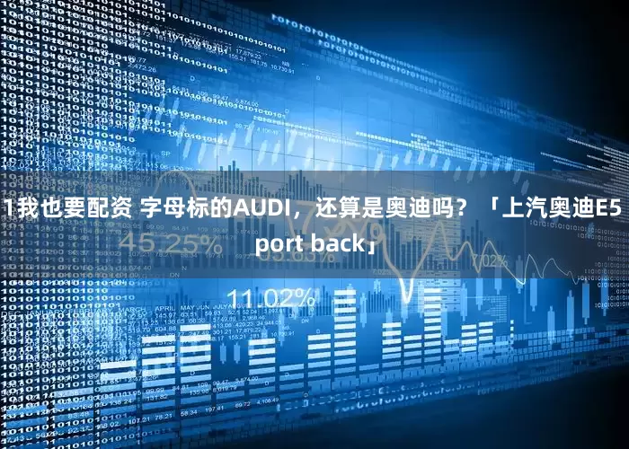 51我也要配资 字母标的AUDI，还算是奥迪吗？「上汽奥迪E5 Sport back」